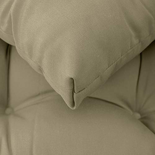 Image of QILLOWAY Indoor /Outdoor Square Seat Patio Cushion - 19-Inches,Pack of 4 (Beige)
