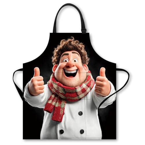 Image of Nuxovilar Cute Cooking Kitchen Apron, 26.77 * 30.7 Inches, Essential for Kitchen Cooking, Baking, Festive Gatherings