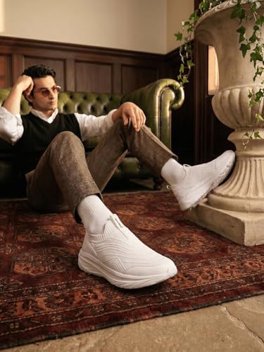 Image of Bacca Bucci EaseOn Walking Shoes for Men | Slip-On Sneakers with Stretch Knit Upper | Ortholite Comfort Insole | Lightweight EVA Sole | Daily Walking, Travel & Casual Wear