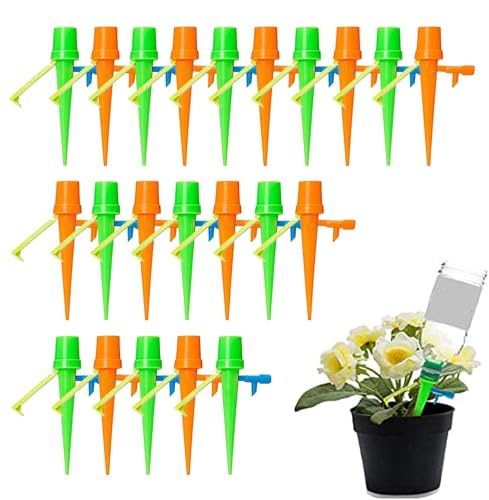 [New Upgrade] Self Watering Spike Slow Release Vacation Plants Watering System Automatic Watering Devices for Wine Bottle Small Plastic Water Bottle Irrigation Stake for Outdoor Indoor Plants Tree