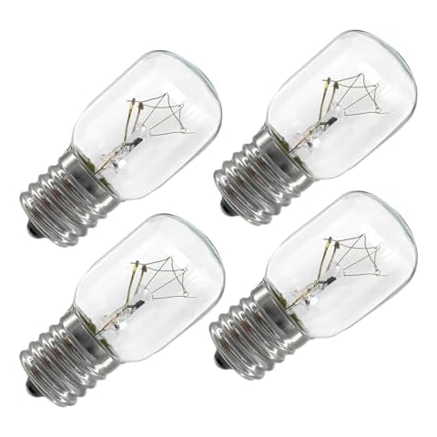 (2024 Update) 8206232A Light Bulbs for Whirlpool GE Microwave -Under Hood Microwave Bulb-High Temperatur Resistant- 40W 125V E17 Microwave Oven Light, 4-Pack Cover