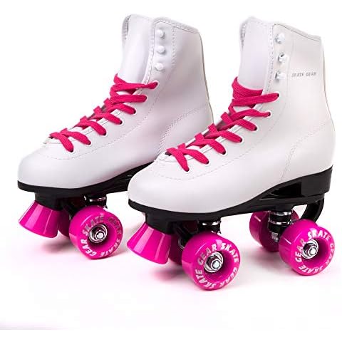 Skate Gear Soft Classic Kunstleder Rollschuhe (Classic Pink, Damen 11/Herren 10) Cover