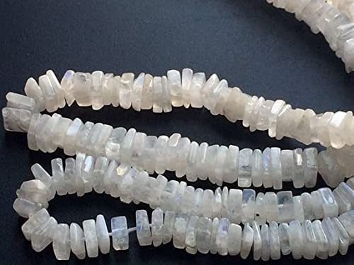 Perles Heishi en pierre de lune naturelle taillées à la main pour bijoux d'exception