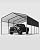 Klysiora 13 * 20FT Extra Large Metal Carport All Weather Heavy Duty Carport Rounded Steel Carport Provides Permanent Shade for Boats, Pickups and Tractors 418.8 Lb. Heavy Duty Carport