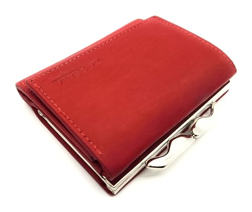 Petit portefeuille vintage en cuir rouge pour vos sorties décontractées avec cartes