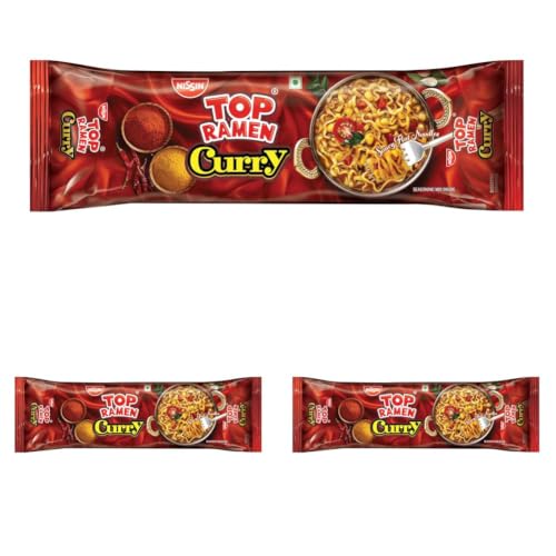 Image of Top Ramen Instant Noodles Curry Veg | Flavorful Curry Veg Noodles, Quick Spicy Meal, Perfect for Veggie Lovers, 420 /480 gm(weight may vary) (Pack of 3)