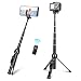 Selfie Stick,45 Inch Extendable Selfie Stick Tripod and Phone Tripod Stand with Rechargeable Wireless Remote,Compatible with iPhone 11 Pro Xs X 8 7 6 Plus,Samsung Galaxy Note10 S8 S9 S10,Gopro