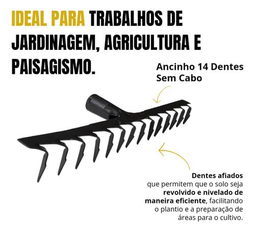 Ancinho 14 Dentes Sem Cabo