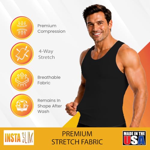 Image of Insta Slim - Made in USA 3 Pack Compression Muscle Tank Body Shapers for