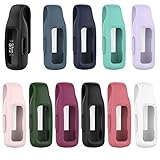 10Pack Fit for Ace 3 Case with Clip Secure Holder Protective Cover TenCloud Clip Holder Silicone Case Compatible with Fitbit Inspire 3 Inspire 2 Ace 3 Tracker Scratch Resistance Accessory