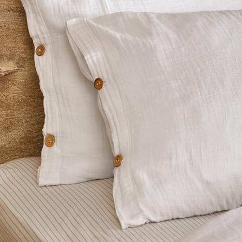 Jeu de housse de couette de qualité supérieure en coton blanc - 4