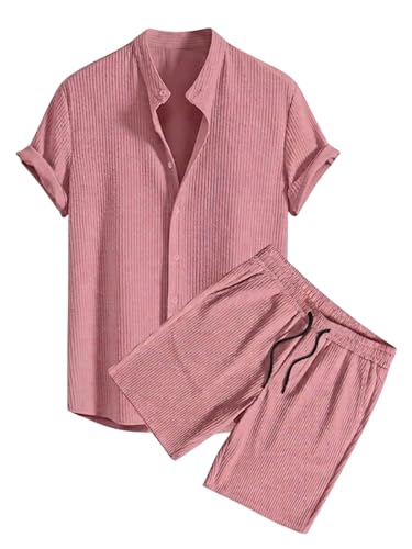 Image of GRECIILOOKS Co-ord Set for Men Solid POLY LYCRA BLEND T-Shirt & Shorts Nightwear Set | Summer Loungewear, Beachwear & Night Suit for Daily Comfort