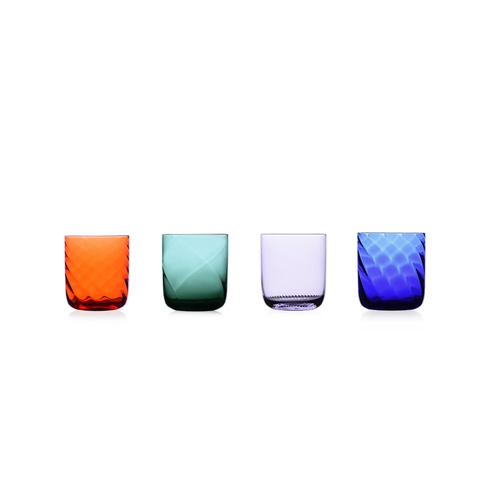 Ichendorf Milano Rigà Collection Tumbler, Set of 4, 35 cl Mouth-Blown Glass, Hand Finished