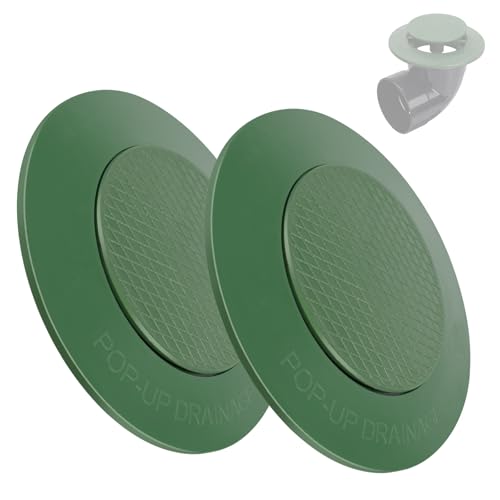 Dfnidy Pop Up Drain Emitter Cap Replacement for 420C Pop-Up Drainage Emitter 2 PCS Drain Cover fits for 4-Inch Sewer and Drain Emitter Lid Compatible with Drainage Systems