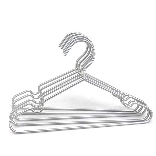 30Pack Koobay 12.6" Silver Metal Hangers Non Slip Suit Coated Wire Aluminum Children Storage Baby Hangers #TOP5