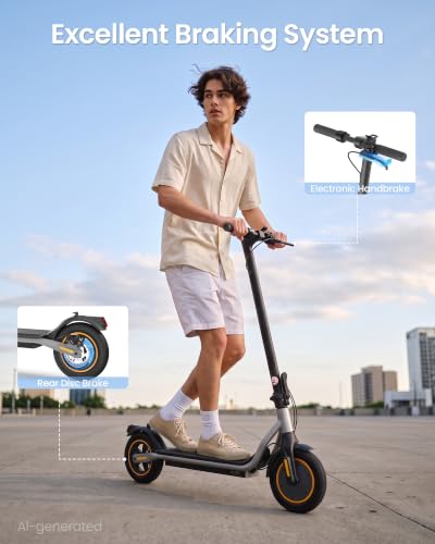 Image of Electric Scooter Adults, 1000W /500W Motor, 28 /21 Miles Max Range, 10'' /8.5 inch Tires All Terrain, 25 /20 MPH Top Speed, Lightweight Commuting E Scooter, Foldable for Adults Teens