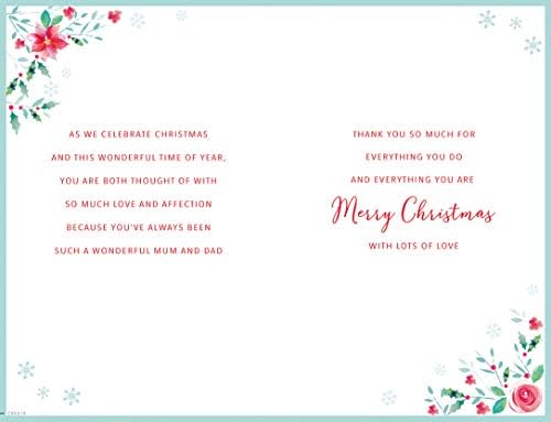 Traditional Christmas Card Mum & Dad - 10 x 7 inches - Regal Publishing C85319