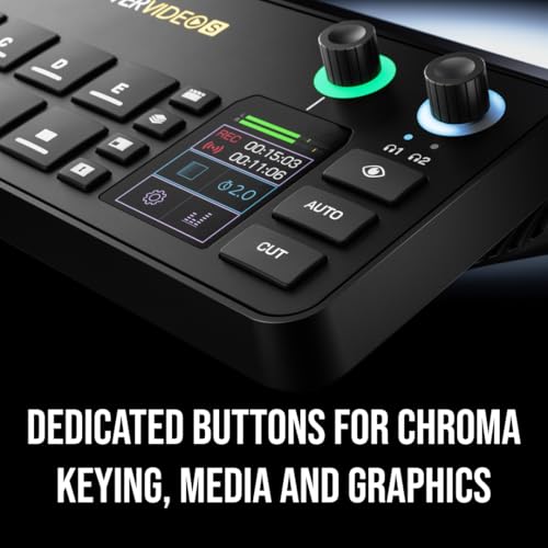 RØDE RØDECaster Video S – Conmutador de vídeo para podcasts y Interfaz de Audio – Multicámara, 4 entradas de Video (HDMI y USB), 1080p60, Escenas de múltiples Fuentes