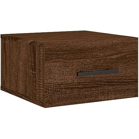 vidaXL Brown Oak Wall-Mounted Nightstand Cover