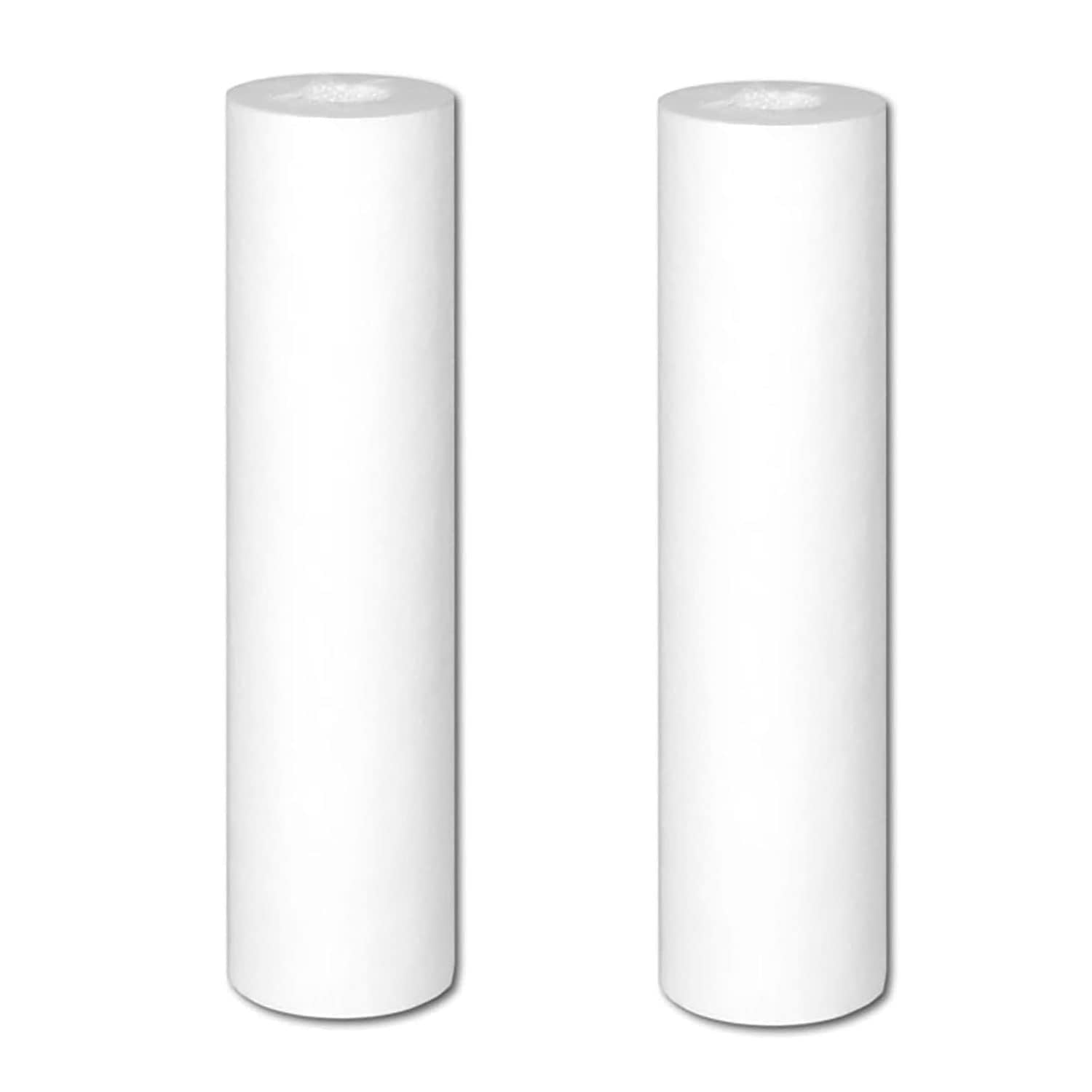 gunendra10 inch 5 micron heavy spun pre filter (pp) cartridge 110 gm premium compatible for water purifier filter housing (pack of 2) white