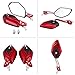 Bike Rearview Mirror Cycling Wide Range Back Reflector Adjustable Vision Mirror Red 1Pair Bike Rearview Mirror