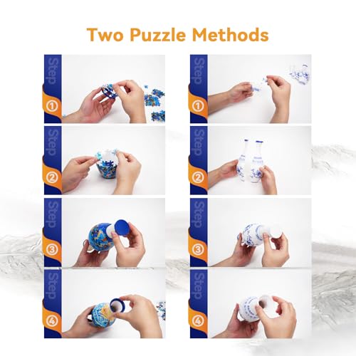 Image of 3D Puzzle Planter Vase for Home Decoration, 160 Pieces DIY Flower Vase - Perfect Housewarming Gift(Starry Night Castle)