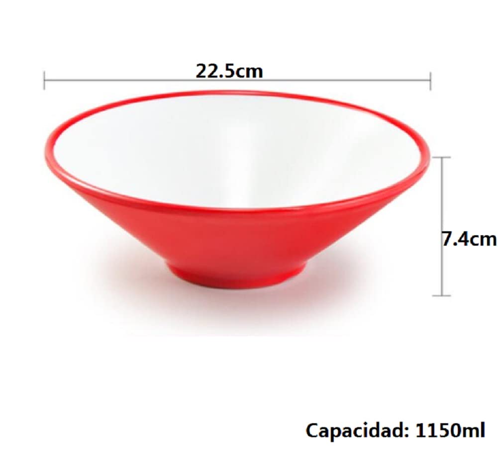 Japonés Conjuntos De Cuencos De Ramen (6 Piezas), Tazón De Sopa De Fideos Ramen Japoneses Grandes De 1150Ml, para Fideos, Pho, Fideos, Udon