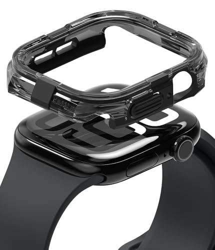 yRingkezApple Watch 11 / 10 46mm P[X FUSION BUMPER PC+TPUf ω ϏՌ Ռz یP[X AbvEHb`11 / 10 46mm X}[gEHb` op[P[X - Black