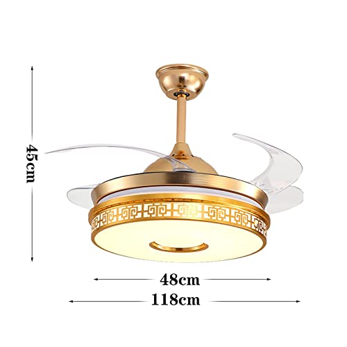 Ventilateur de plafond avec éclairage LED 72W et télécommande pour salon - 8