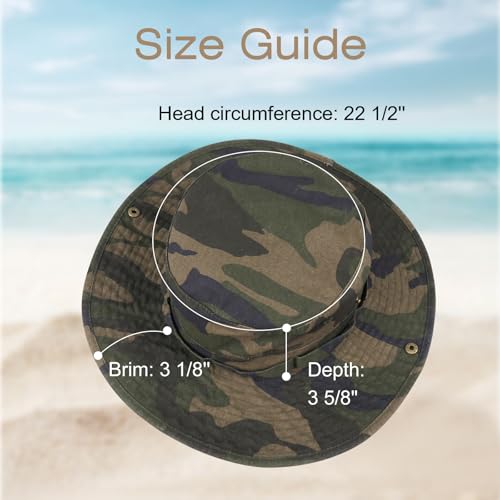Image of Bucket Hat Wide Brim UV Protection Sun Hat Boonie Hats Fishing Hiking Safari Outdoor Hats for Men and Women