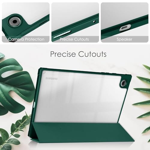 Image of ProElite Cover for Samsung Galaxy Tab A11 Plus 11 inch 2025, Smart Flip Case Cover for Samsung Galaxy Tab A11+ 11 inch 2025 with Pen Holder, Dark Green [Transparent Back]