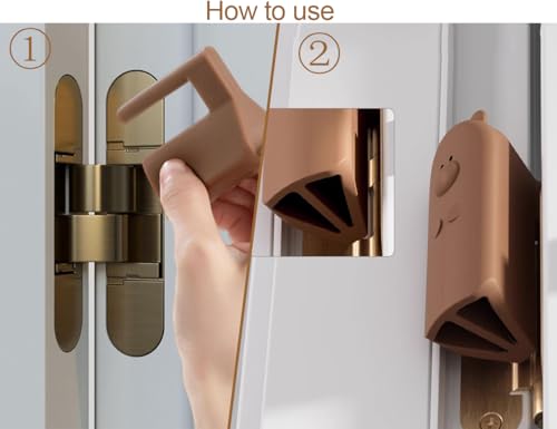Image of Door Pinch Guard Baby Proofing - 3Pcs Door Hinge Cover,Hanging Silicone Pinch Guard and Anti Slam Stopper,Baby Proofing to Keep Open Stop from Slamming