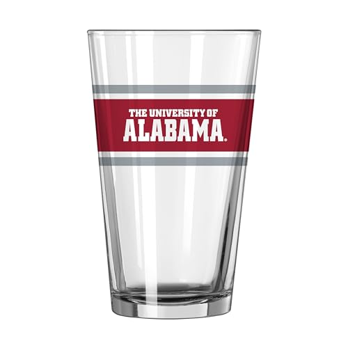 Image of Logo Brands NCAA 16 oz Pint Glass - Durable Glass With Bold Team Color- Chip-Resistant Rim Drinkware For Fans, Tailgates, Home Bars & Everyday Use