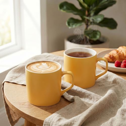 Image of U.P.C. Ceramic Tea Cups Set of 6| Microwave & Dishwasher Safe Cup Set of 6 for Tea & Coffee | Premium Coffee Mugs Set of 6 | Stylish Cups for Home & Office with Bone-Ash Free-150ml.