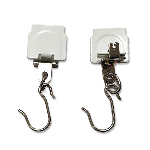 SOLOKOS 2-Pack Track End Caps with Hooks for Ceiling Curtain Track