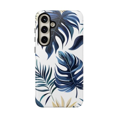 Coque Samsung S24 Plus rigide brillante au design botanique haut de gamme