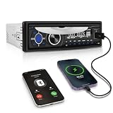 Autoradio SIXTOP 1 DIN con lettore DVD/CD, autoradio 1 DIN con chiamate in vivavoce Bluetooth,radio 1 DIN con radio FM/AM, lettore MP3 con controllo tramite app, supporta ingresso AUX/riproduzion