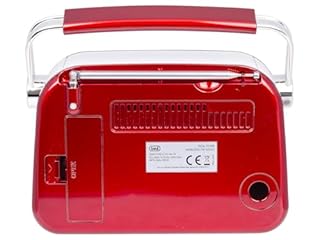Trevi RDA 70 BR Radio Portatile Wireless Multibanda FM AM SW con USB, Micro SD, MP3 e Batteria Ricaricabile al Litio, Compatta, Versatile e Ideale per Viaggi, Rosso