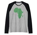 Continente africano y mapa de África Ropa para niños y niñas Camiseta Manga Raglan