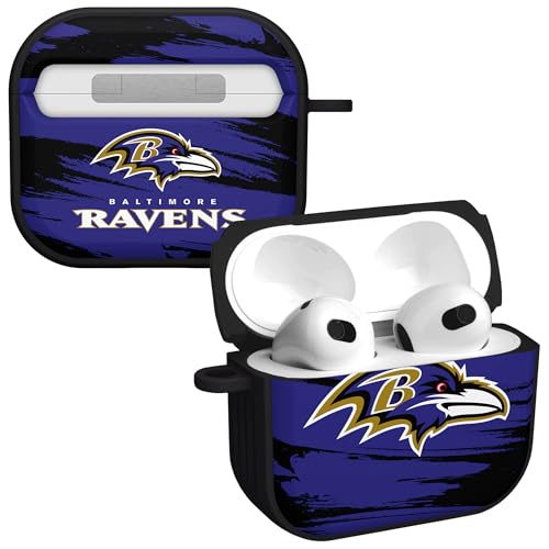 Game Time Baltimore Ravens Paint HDX Case Cover Compatible with Apple Airpods Gen 3