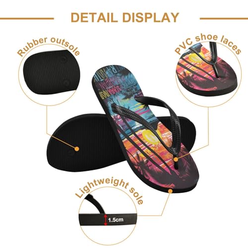 Tropical Palm Trees Flip Flop Sandal Men's and Women's Summer Sandal | Beach & Water Shoes（788）2