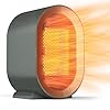 Ninad Mobiele ventilatorkachel, energiebesparend, 1200 W, zuinige keramische kachel met 2 warmtestanden en oververhittingsbeveiliging, voor kamer, slaapkamer, kantoor, lage energie, stil 1