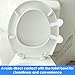 ElevateTech Toilet Seat Lift Handle, 4 Pcs Toilet Seat Lifter Self Adhesive Toilets Lid Cover Lifter Avoid Touching Lift Tools Bathroom Accessories for Home, Office, Hotel, Travel, White
