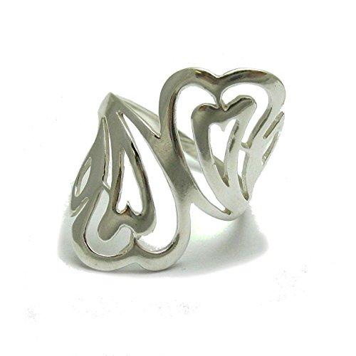Bague en argent massif 925 double coeurs : le cadeau d'amour idéal