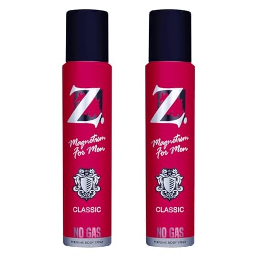 Z magnetism for Men's Classic No Gas Deo,120 Ml X 2,Woody,Musky Fragrance,Luxury Deodorants,Prevents Odor,Refreshing Premium Aromatic Long Lasting Perfume,Body Spray for Party,Office,Date (Pack Of 2)