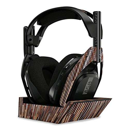 Image of MightySkins Carbon Fiber Skin Compatible with Astro A50 Wireless Headphones + Base Station (Gen 4) - Woody | Protective, Durable Textured Carbon Fiber Finish | Easy to Apply | Made in The USA