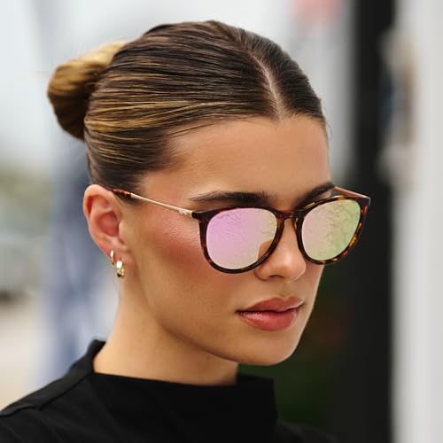 Image of WearMe Pro Round Polarized Sunglasses for Women - UV400 Protection, Lightweight Frame, Vintage Retro Style