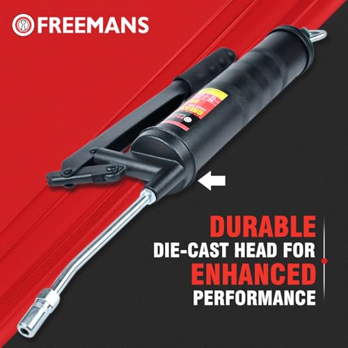 Image of FREEMANS GG15 Heavy Duty Lever Type Grease Gun with Lock Lever Mechanism | 1 /2 inch Piston || 2gm /Stroke || V-Type Pulling Rod || 3000PSI Use For Automotive, Industrial, Agriculture, Construction etc.
