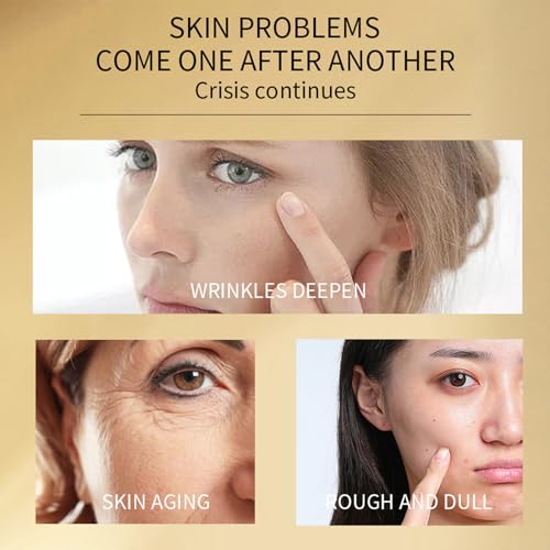 24K Gold Serum for Face, 2Pack Skin Tone Even Anti Aging Moisturizer with Vitamin,Glow Collagen Booster Serum Hyaluronic Acid for Dark Spots & Fine Lines, 2.02fl oz