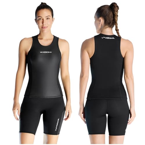 Chaqueta sin mangas para mujer y hombre de neopreno 2mm para buceo y deportes acuáticos miniatura 2